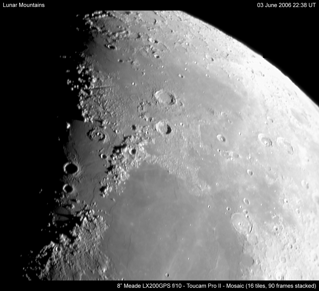 Lunar Mountains Mosaic - Solar Worlds